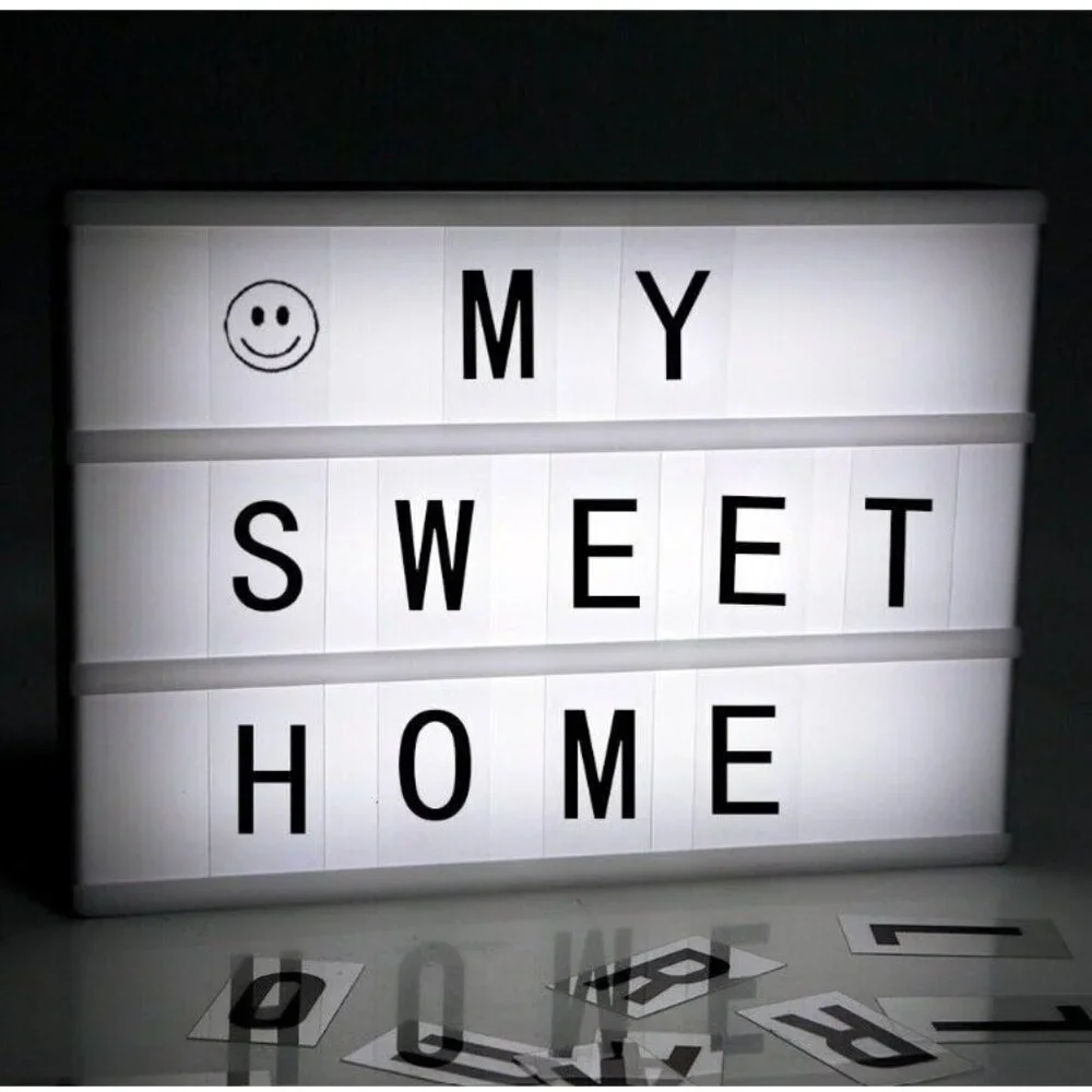 Cinema Light Box Message Board with Letters, A4 12